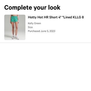 lululemon athletica Kelly Green Athletic Shorts